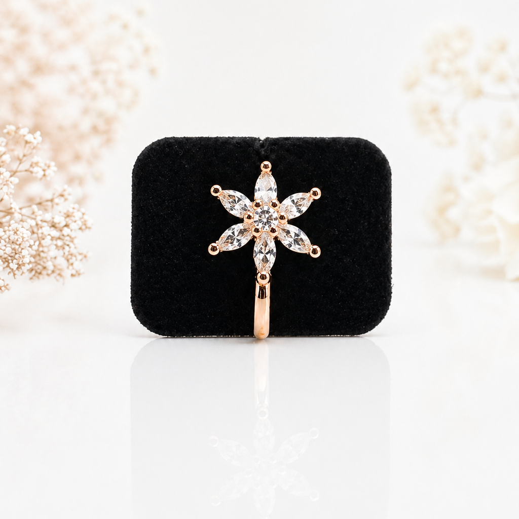 Anti Tarnish CZ nose pin 41